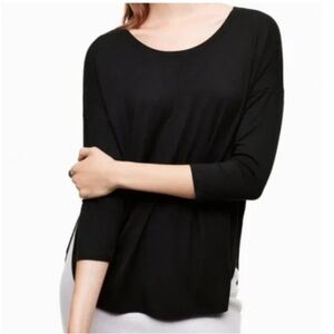 BABATON Norris Black Dolman Long Sleeve Boatneck Top Size M